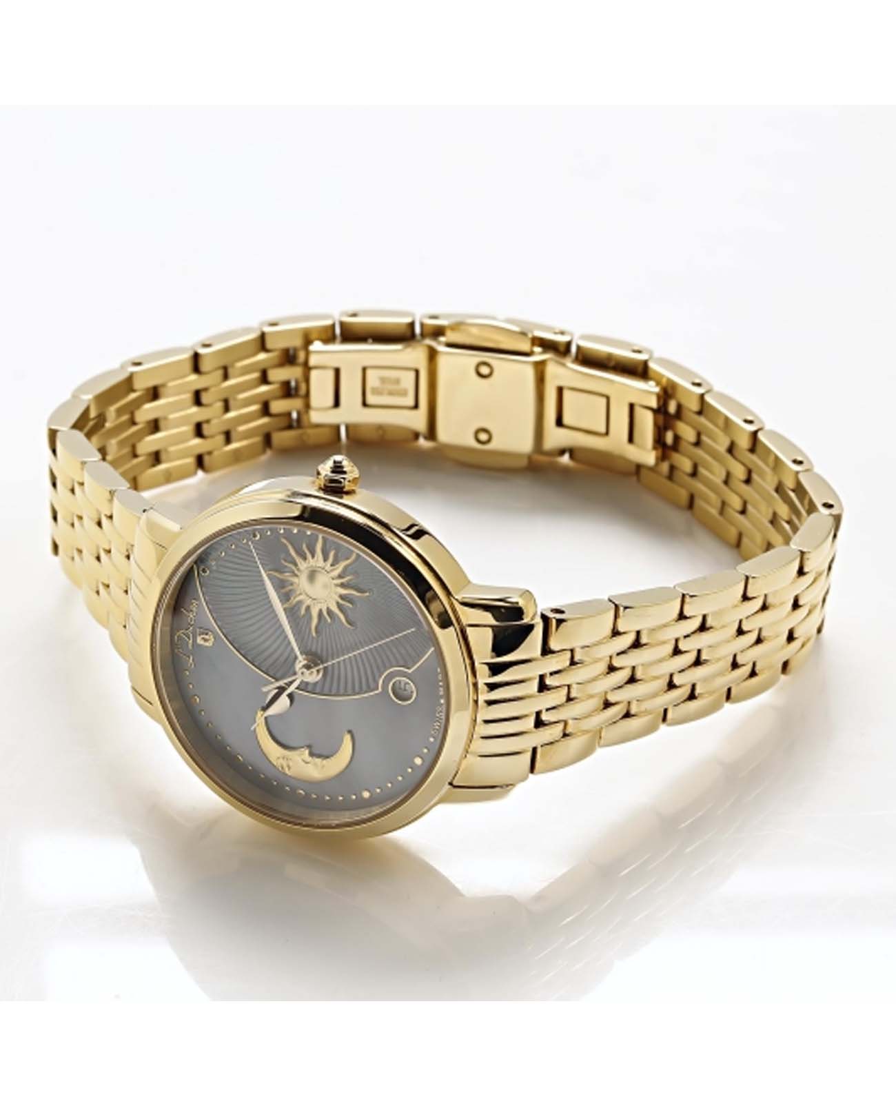 L'Duchen L'Duchen Day & Night D 781.20.31 женские часы черный циферблат на запястье